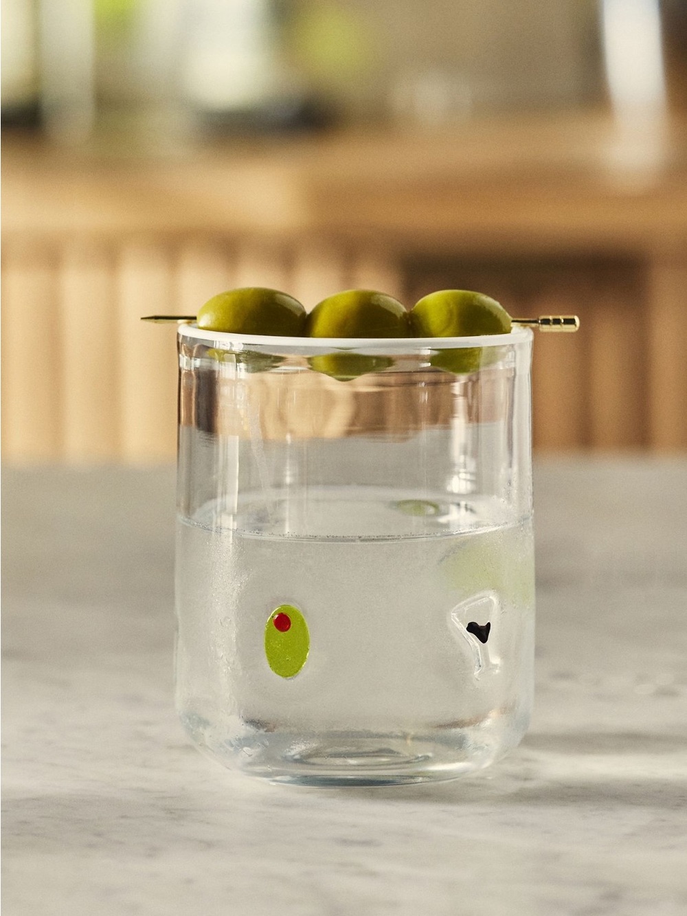 Anthropologie Icon Juice Glass Dirty Martini